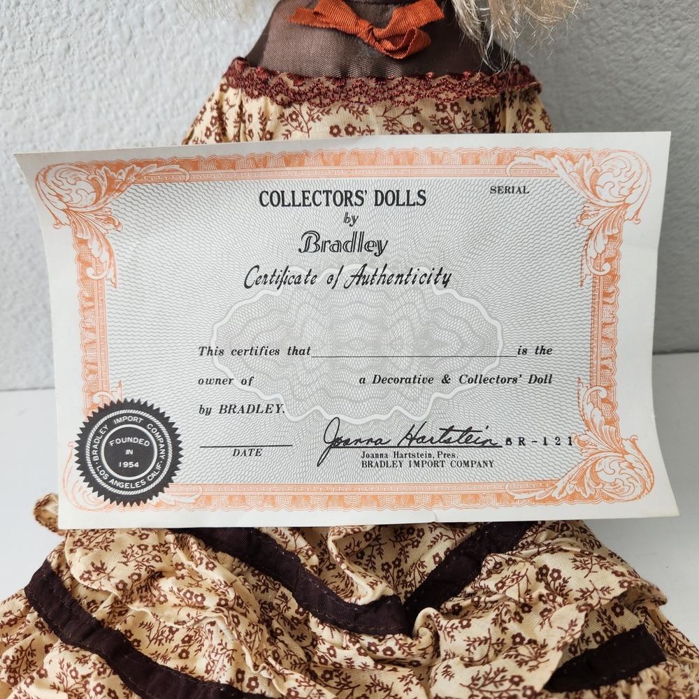 HAUNTED Collectors Porcelain Bradley Doll Blonde Hair Blue Eye Certificate BR121 - Picture 10 of 12
